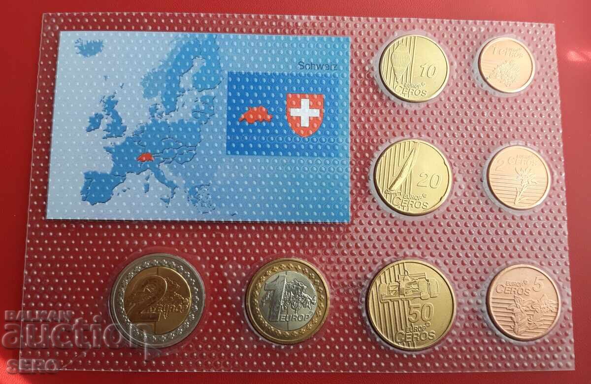 Ελβετία ΣΕΤ 2003 από 8 δοκιμαστικά ευρώνομισματα με τιμή 12.00 BGN | € 6.14