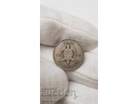 Σπάνιο ασημένιο νόμισμα 6 πένες 1934 Νήσος Φούτζι