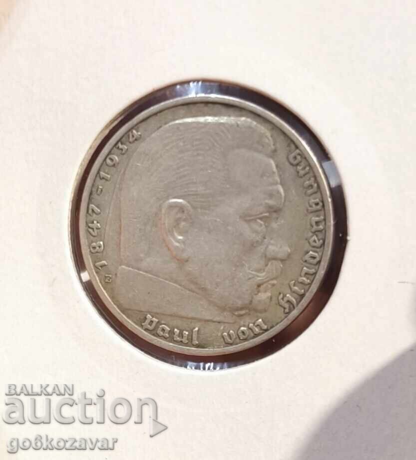 Германия трети райх 2 марки 1937г Сребро ! с цена 25.00 лв. | € 12.78 Германия трети райх 2 марки 1937г Сребро ! с цена 25.00 лв. | € 12.78