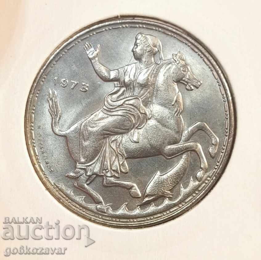 Greece 20 Drachmas 1973 Commemorative Junta! UNC! with price 6.00 BGN | € 3.07
