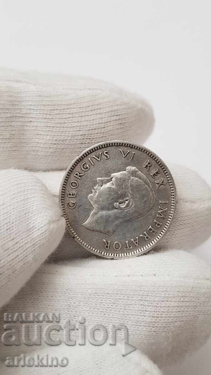 Παράδοση Σπάνιο ασημένιο νόμισμα 1 σελίνι Νότιας Αφρικής 1943