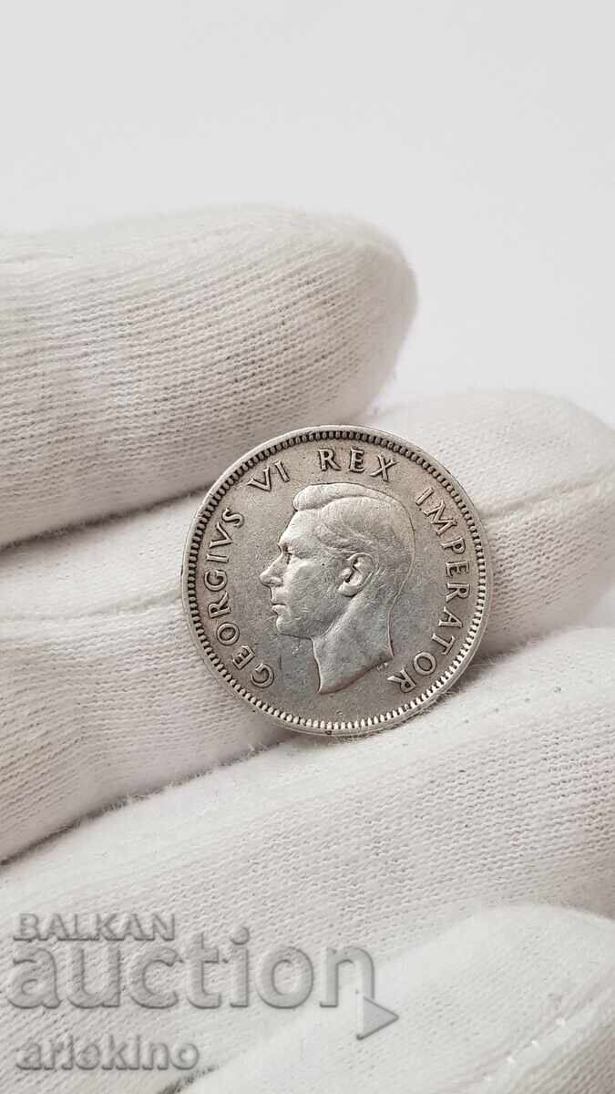 Σπάνιο ασημένιο νόμισμα 1 σελίνι Νότιας Αφρικής 1943 - 5