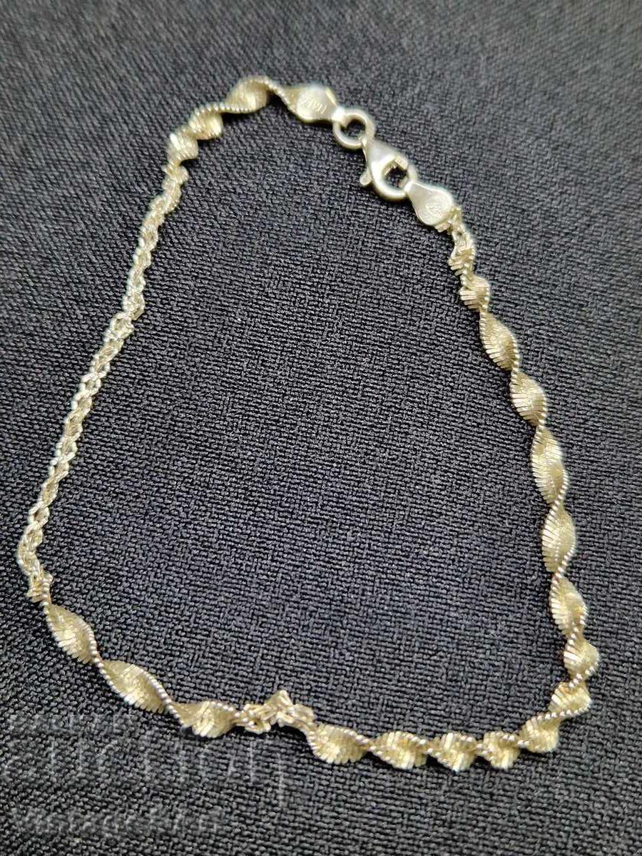 Brățară de gleznă din argint, marcaj 925 cu preț 15.00 BGN | € 7.67