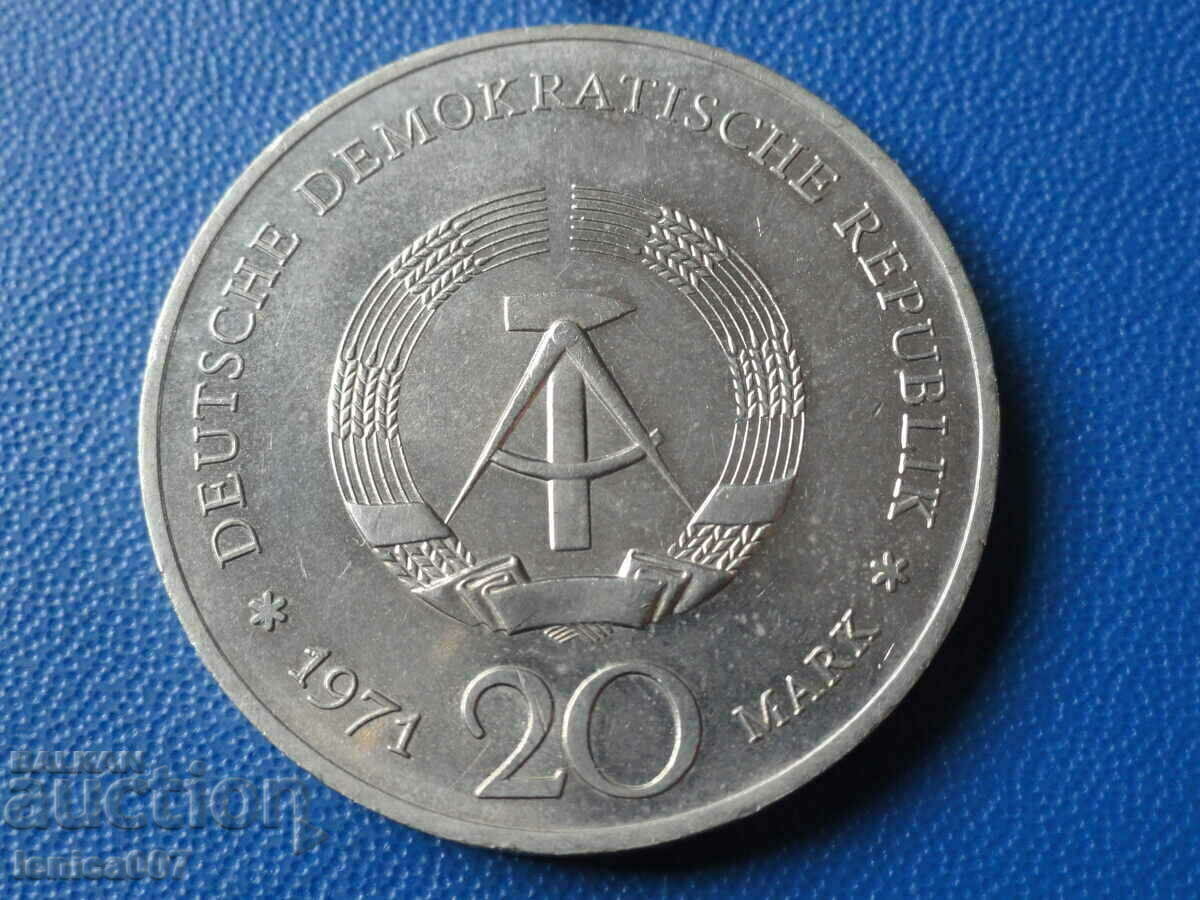 Γερμανία (ΓΔΛ) 1971 - 20 μάρκα ''Heinrich Mann'' - 6