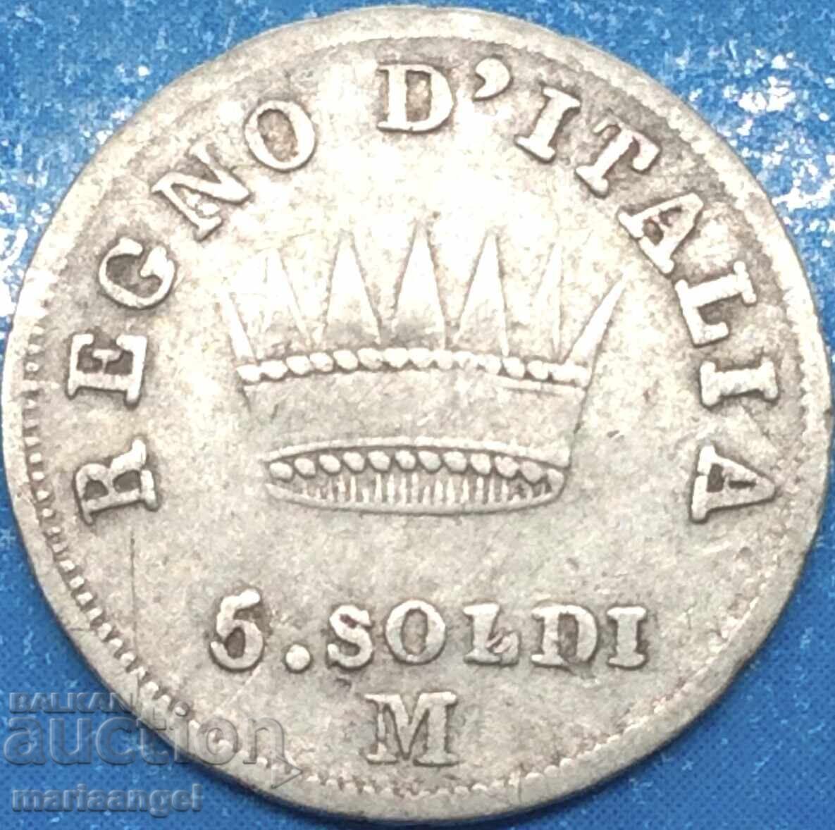 Napoleon 5 Soldi 1810 M - Μιλάνο Ιταλία ασημί - αρκετά σπάνιο - 6 Napoleon 5 Soldi 1810 M - Μιλάνο Ιταλία ασημί - αρκετά σπάνιο - 6