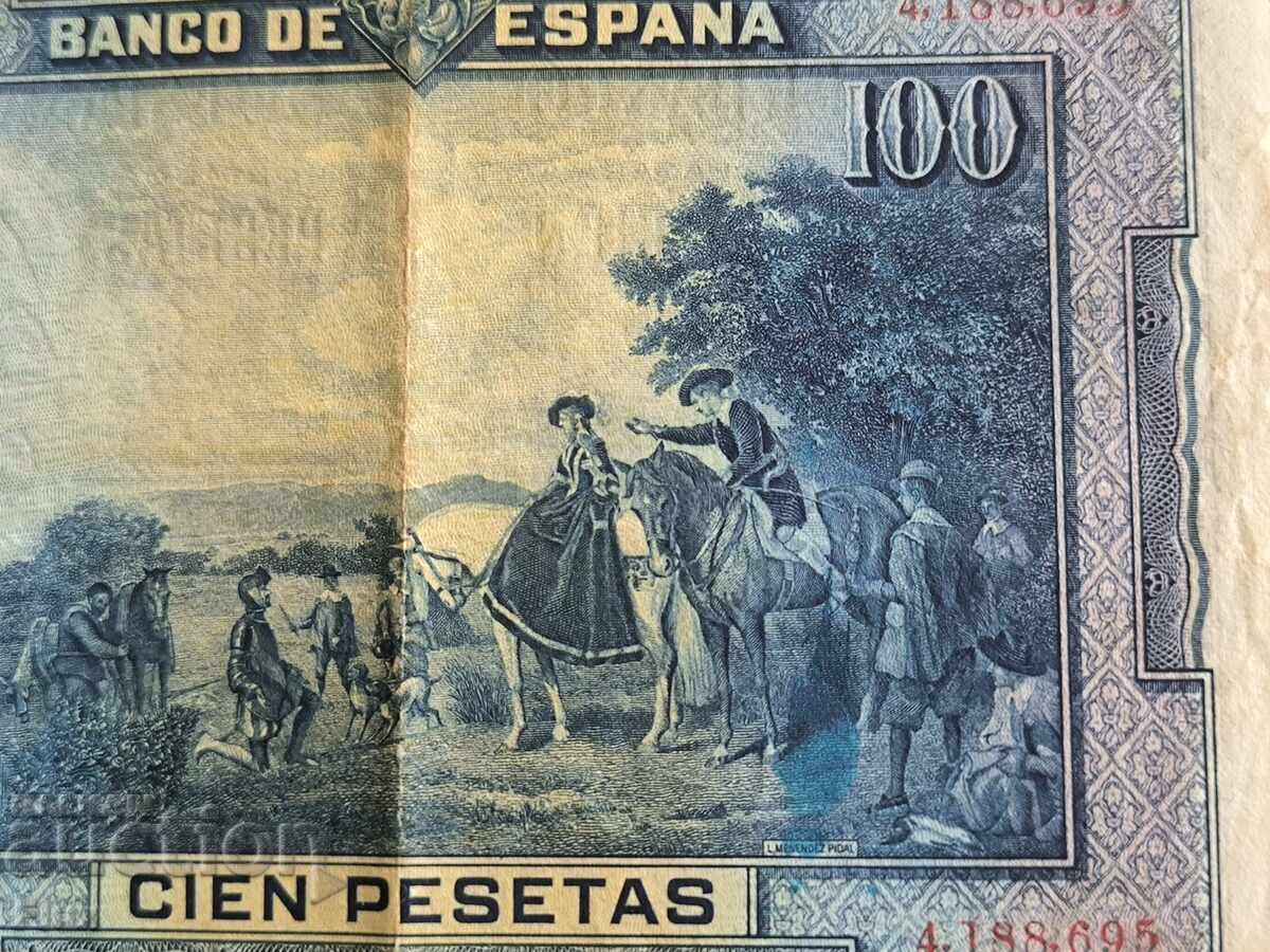 Δημοπρασία Τραπεζογραμμάτιο - Ισπανία - 100 πεσέτες | 1928