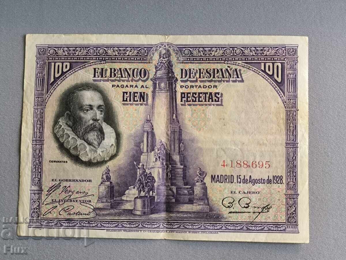Τραπεζογραμμάτιο - Ισπανία - 100 πεσέτες | 1928
