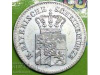 3 Kreuzer 1865 Bavaria Germany Silver - Expensive