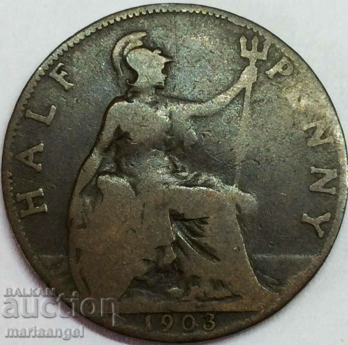 Marea Britanie 1/2 penny 1903 cu preț 5.00 BGN | € 2.56 Marea Britanie 1/2 penny 1903 cu preț 5.00 BGN | € 2.56