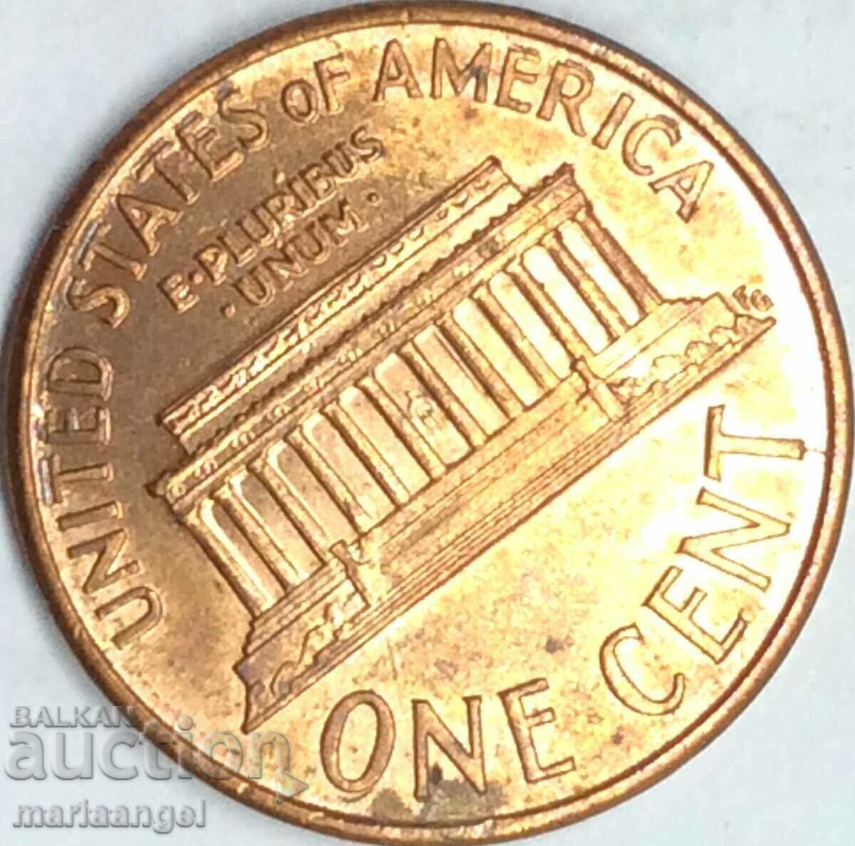 Δημοπρασία 1 σεντ 1990 Ο πρόεδρος των ΗΠΑ Λίνκολν και το κέντρο του