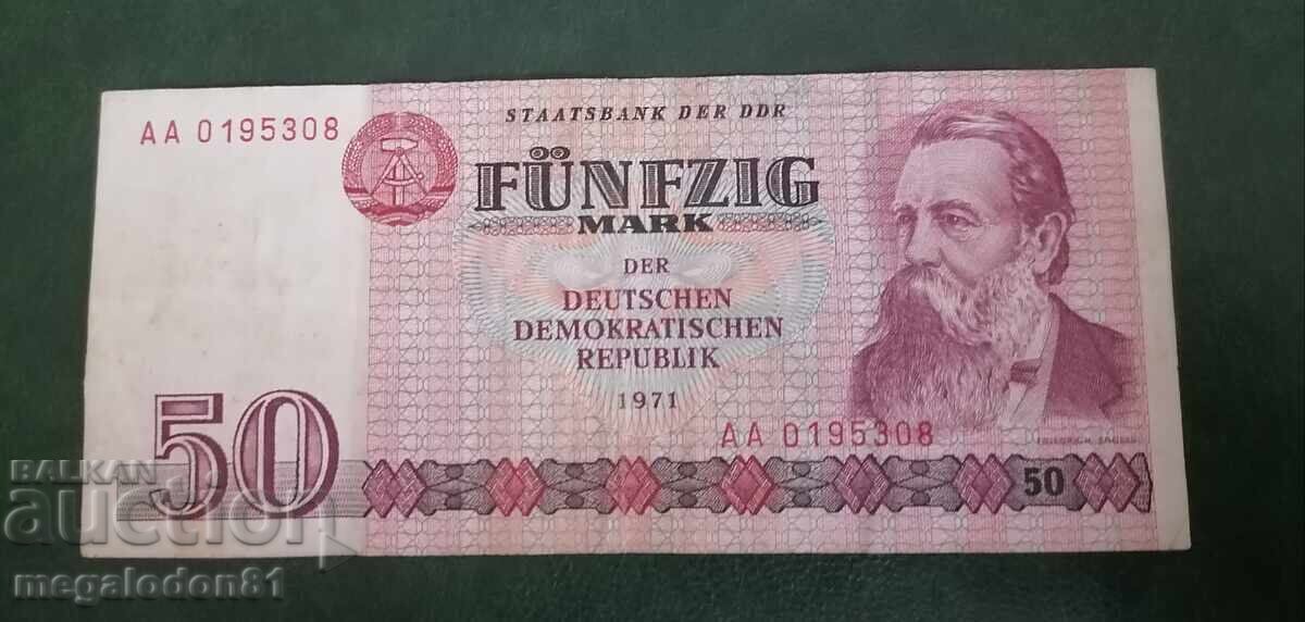 GDR - 50 Marks 1971 GDR - 50 Marks 1971