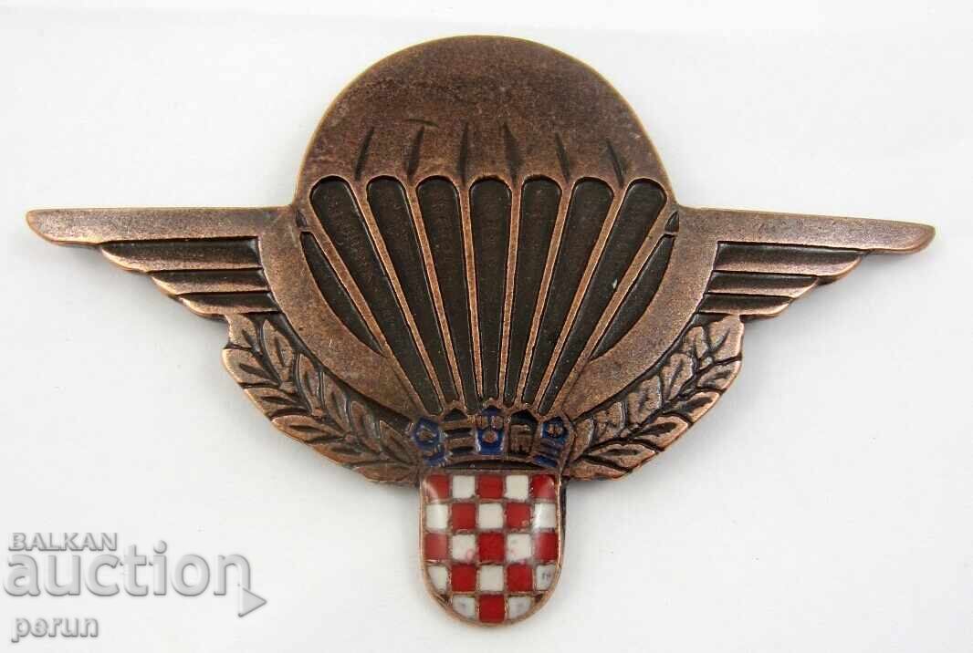Rare Military Badge - Croatian Air Force - Paratroopers - Special Forces with price 27.00 BGN | € 13.80