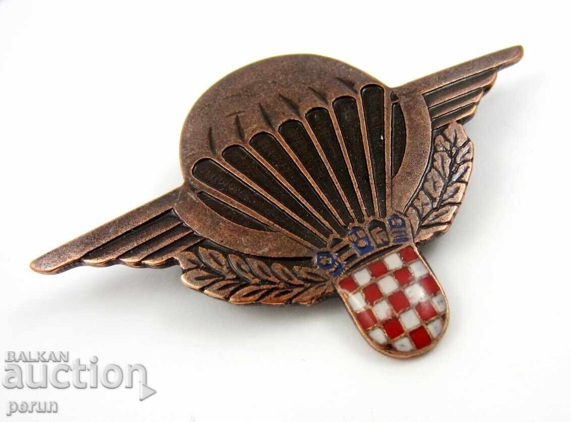 Rare Military Badge - Croatian Air Force - Paratroopers - Special Forces