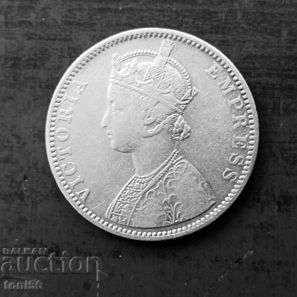 Βρετανική Ινδία 1 ρουπία 1889 - Βικτώρια, ασήμι με τιμή 75.00 BGN | € 38.35