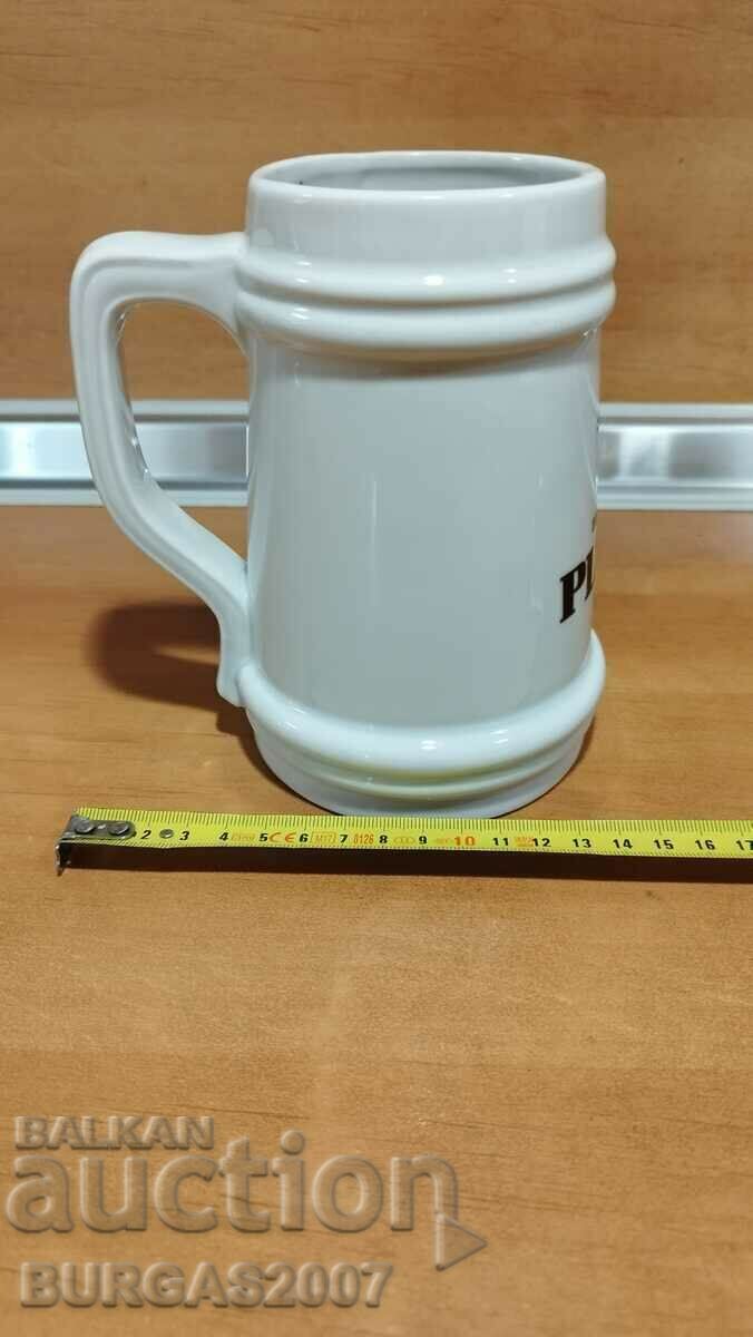 Auction Old porcelain beer mug "Pleven" Auction Old porcelain beer mug "Pleven"