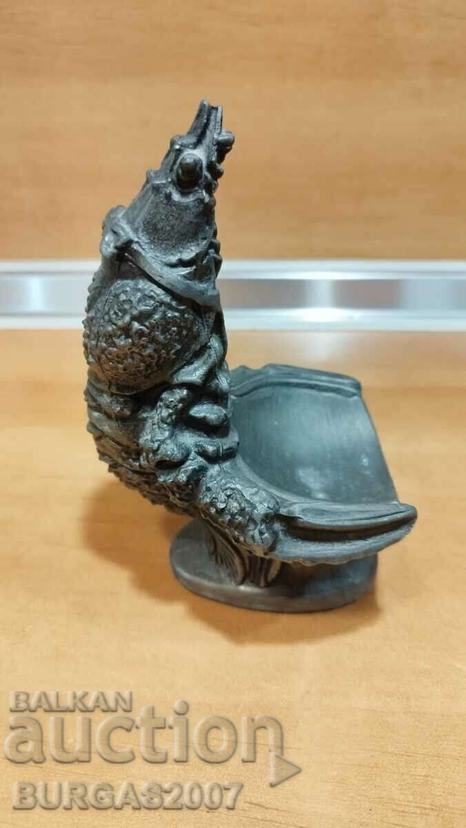 Old metal figure, crab (lobster) waiter, USSR Old metal figure, crab (lobster) waiter, USSR