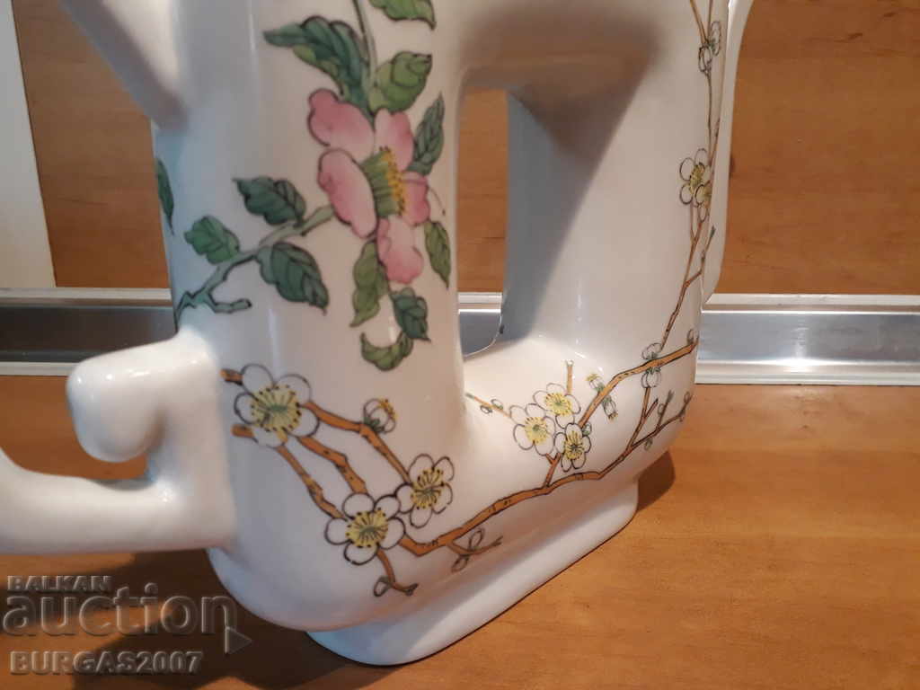 Παράδοση Παλιά, τετράγωνη, πορσελάνινη τσαγιέρα, Σιγκαπούρη