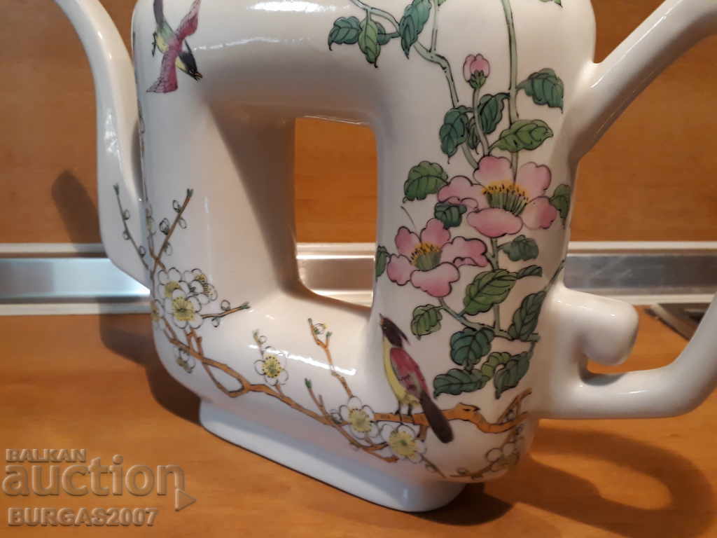 Παλιά, τετράγωνη, πορσελάνινη τσαγιέρα, Σιγκαπούρη - 5