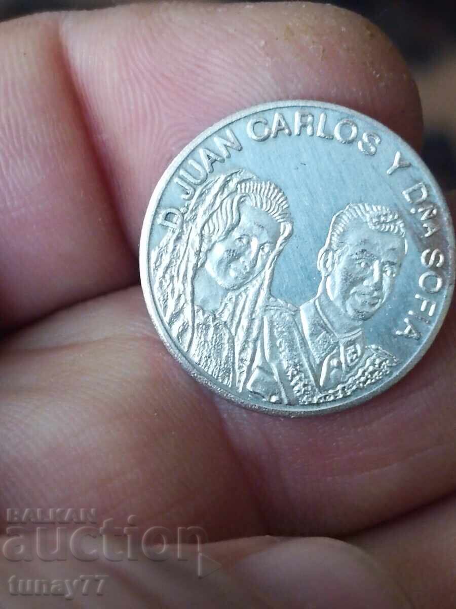 Αρράς Reales España Spain Token Ficha Juan Carlos Y Sofia