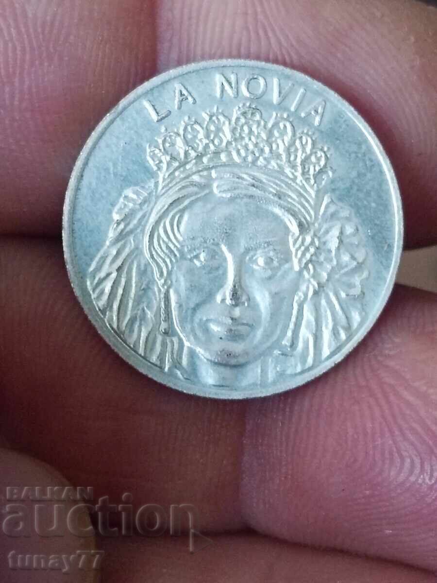 LA NUEVA. ARAS REALES. DIAMETER 22 MM. WEIGHT 17 GRAMS. SILVER?