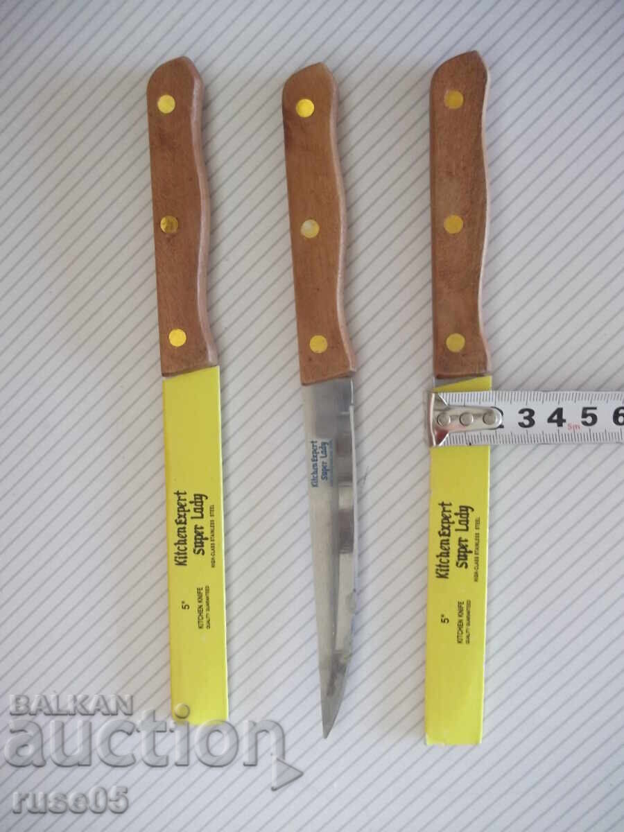 Lot of 3 "Kitchen Expert-Super Lady" knives, new with price 15.00 BGN | € 7.67