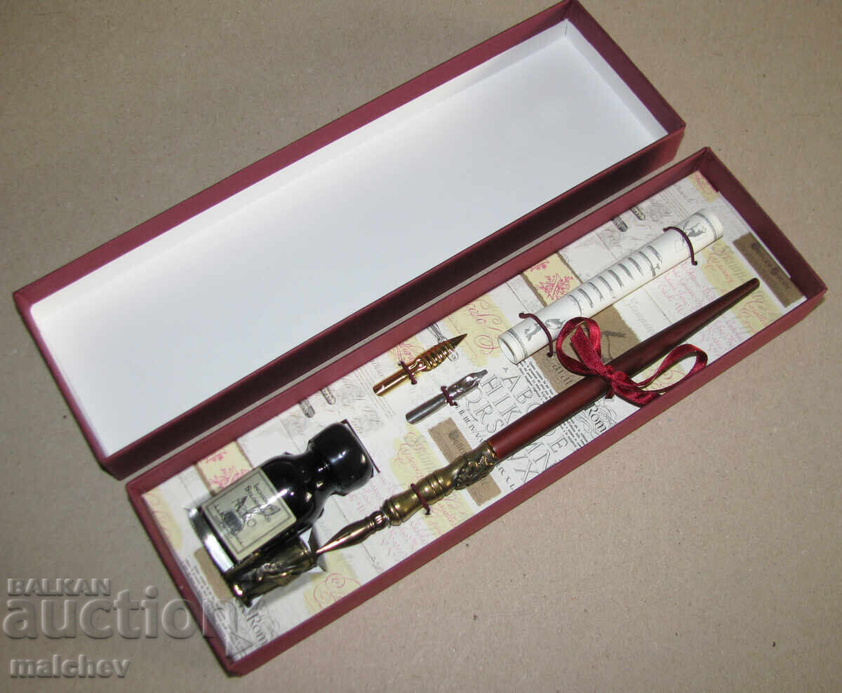 Calligraphy Writing Set: Pen, Holder, Nibs, Ink Calligraphy Writing Set: Pen, Holder, Nibs, Ink