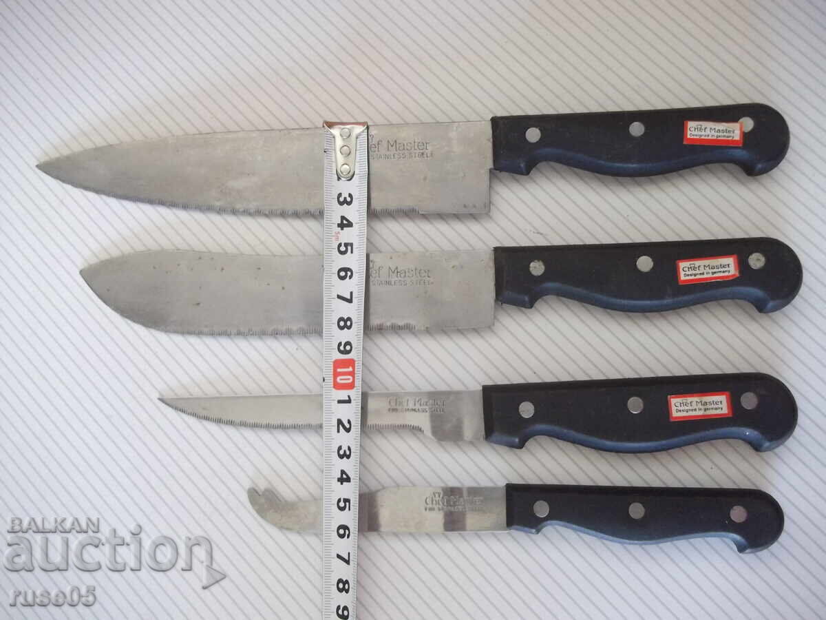Lot of 4 "Chef Master" knives with price 20.00 BGN | € 10.23