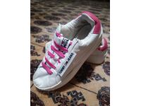 Pantofi sport Tommy Hilfiger Originali Oversized Label Icon EN0EN00787 Alb