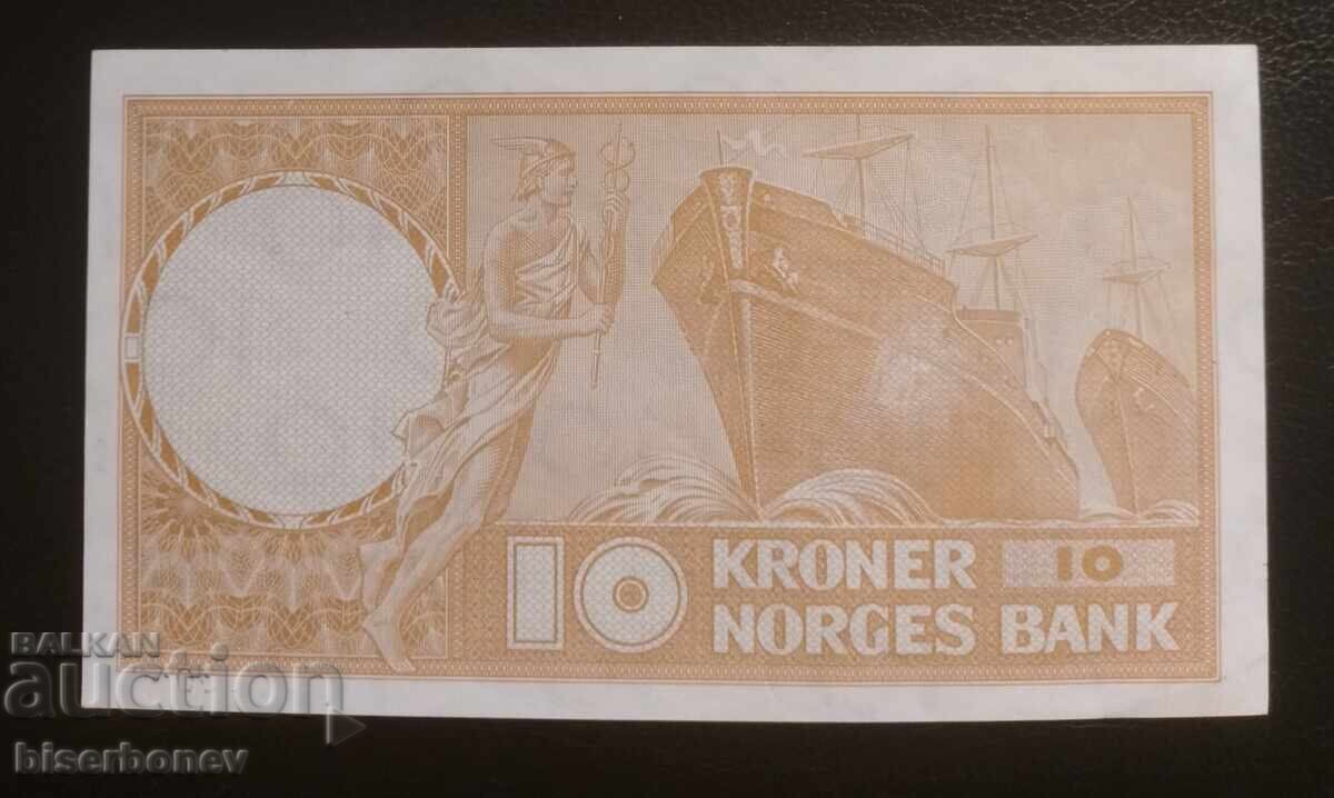 10 corni Norvegia 1973, Norway, 10 kroner 1973, aUNC cu preț 27.00 BGN | € 13.80