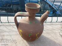 CANĂ VECHE DIN LUT CROMAT CERAMICĂ