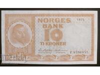 10 coroni Norvegia 1973, Norway, 10 kroner 1973, XF+