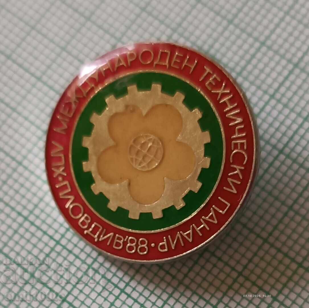 Auction  Badge - International Technical Fair Plovdiv 88