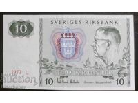 10 coroane Suedia 1977, Suedia, 10 coroane, XF+