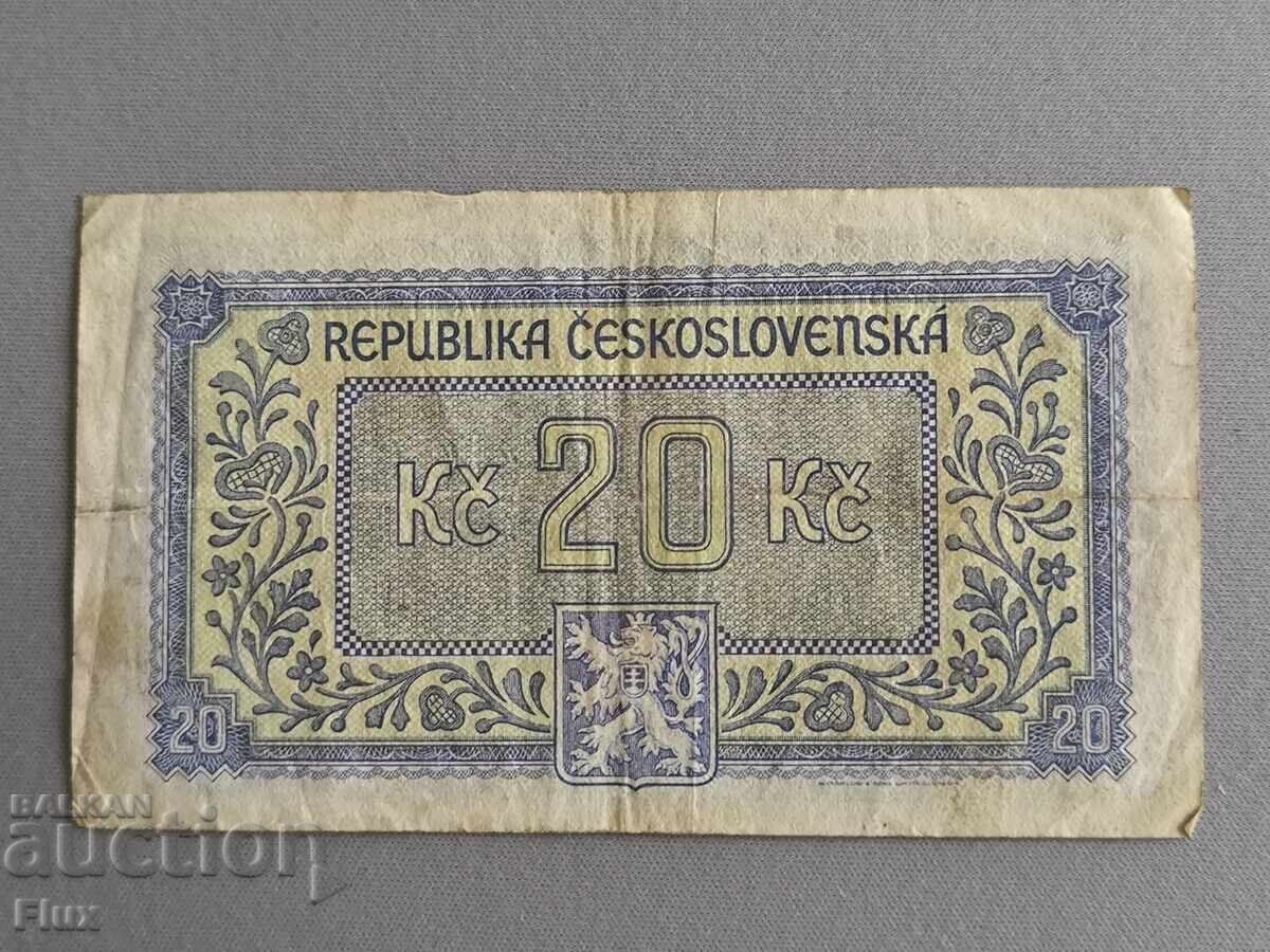 Bancnotă - Cehoslovacia - 20 coroane | 1945 cu preț 17.00 BGN | € 8.69