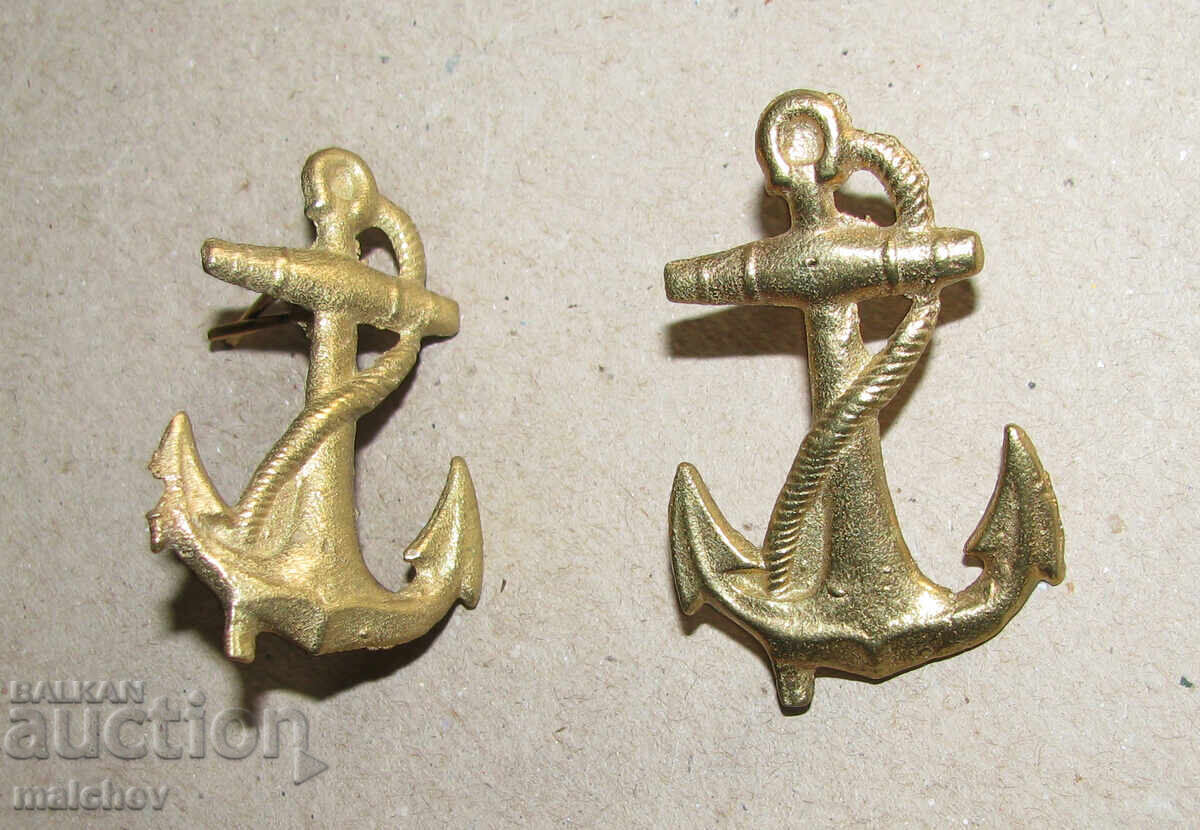 Anchor 4.5 cm small anchor cast bronze monogram cockade Lot 2 anchors with price 8.00 BGN | € 4.09