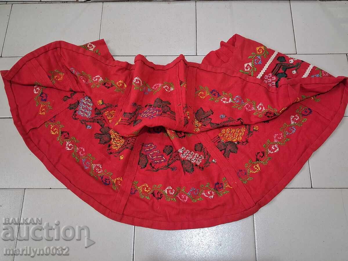 Δημοπρασία Κάτω κεντημένο μέρος από παλιό σουκμάν μάλλινο ύφασμα φορεσιά