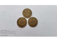 Coin - BULGARIA - 50 stotinki - 1937 - 3 pieces
