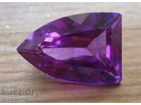 Faceted semi-precious stone - amethyst - 14 ct