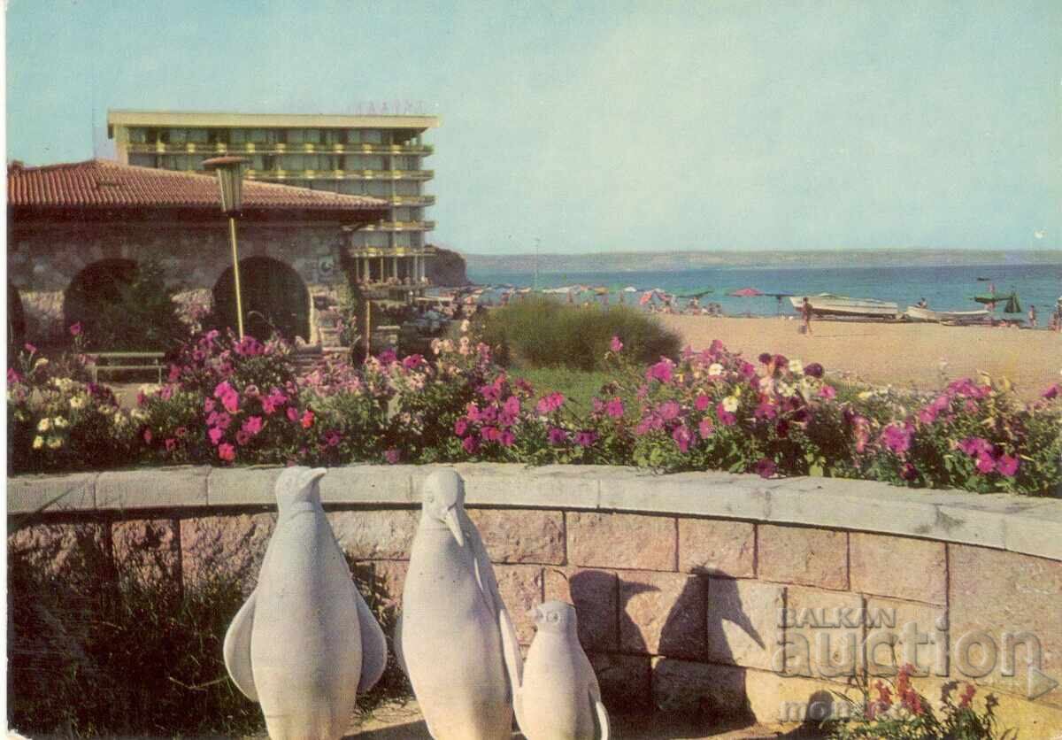 Carte poștală veche - Nisipurile de Aur, hotelul "Glarus"