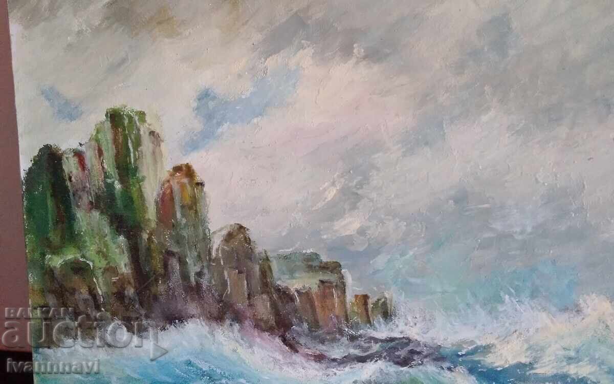 Аукцион Стара картина масло върху фазер Атанас Ганчев