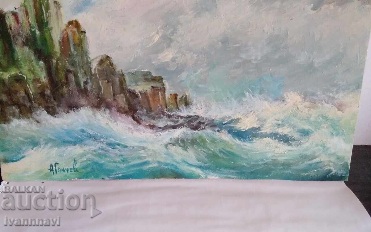 Доставка на Стара картина масло върху фазер Атанас Ганчев