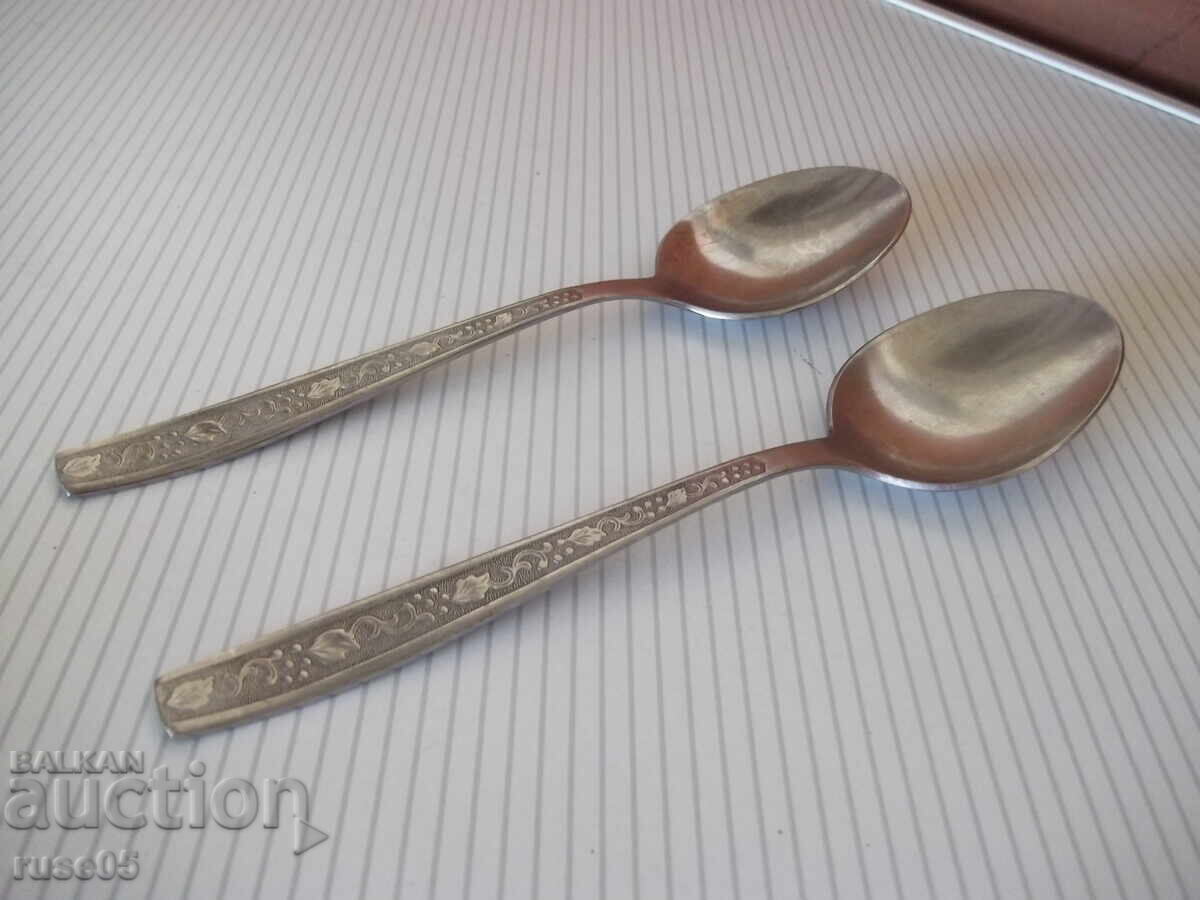 Лот от 2 бр. лъжици съветски - 6