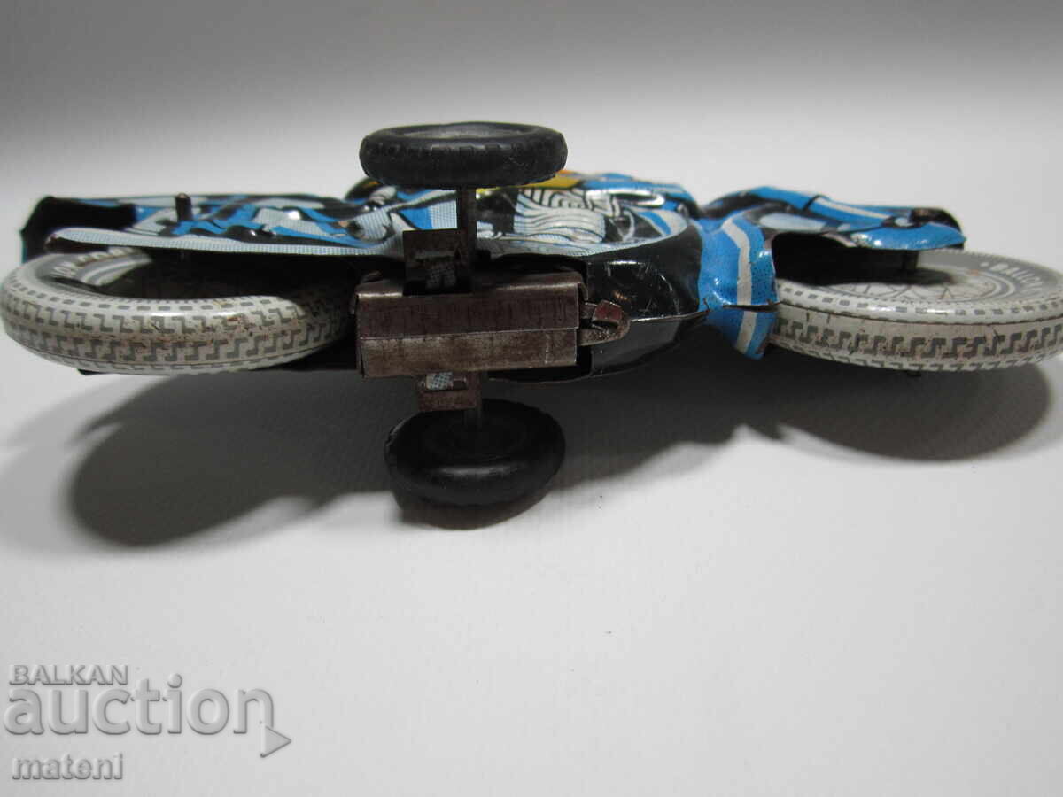 JUCĂRIE VECHE METALICĂ DIN TABLĂ PENTRU COPII, MOTOCICLETĂ - 5