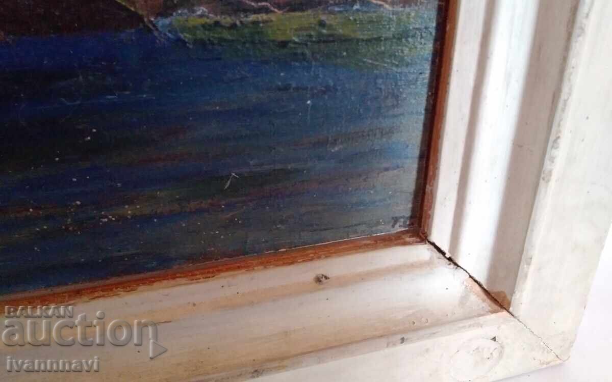 Тодор Станилов 1934-2008  стара картина масло подписана с цена 300.00 лв. | € 153.39