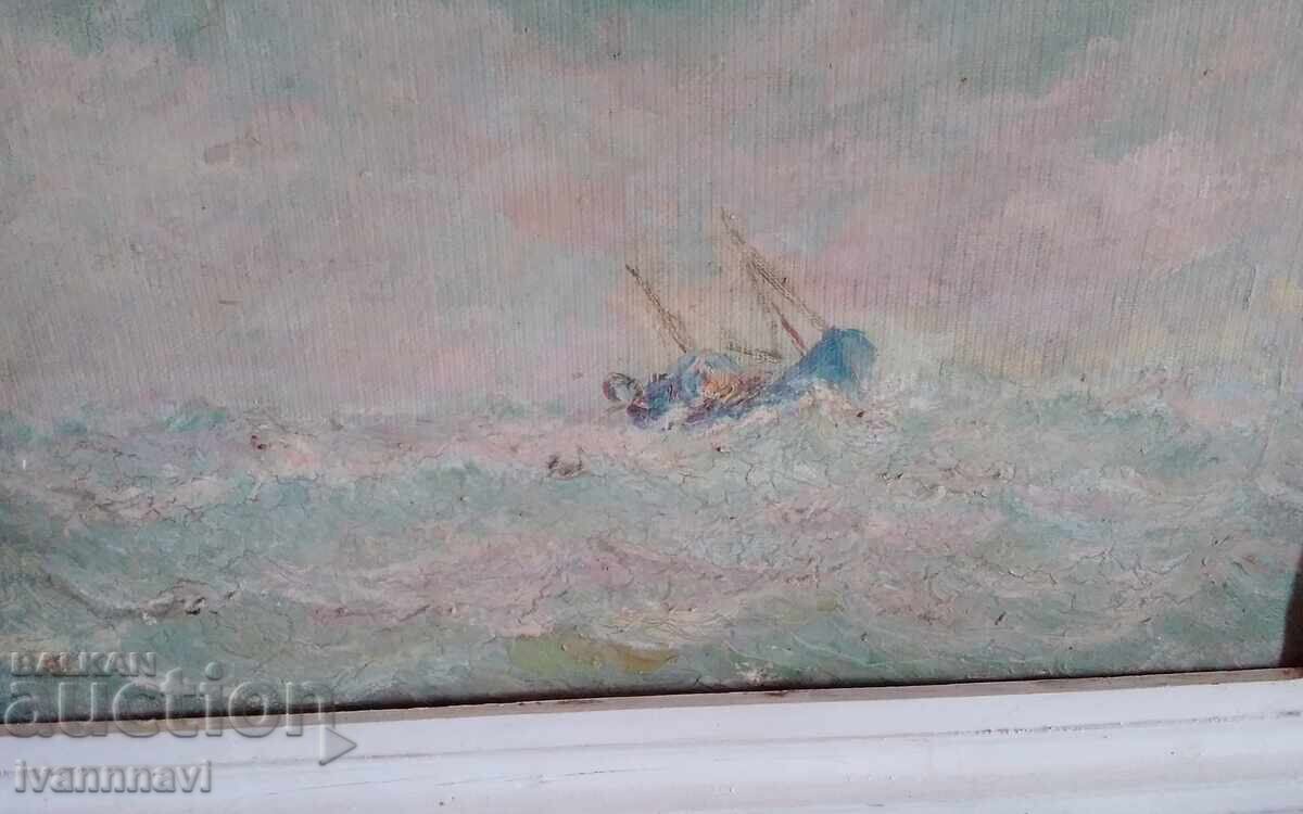 Todor Stanilov 1934-2008 old painting oil on canvas with price 300.00 BGN | € 153.39