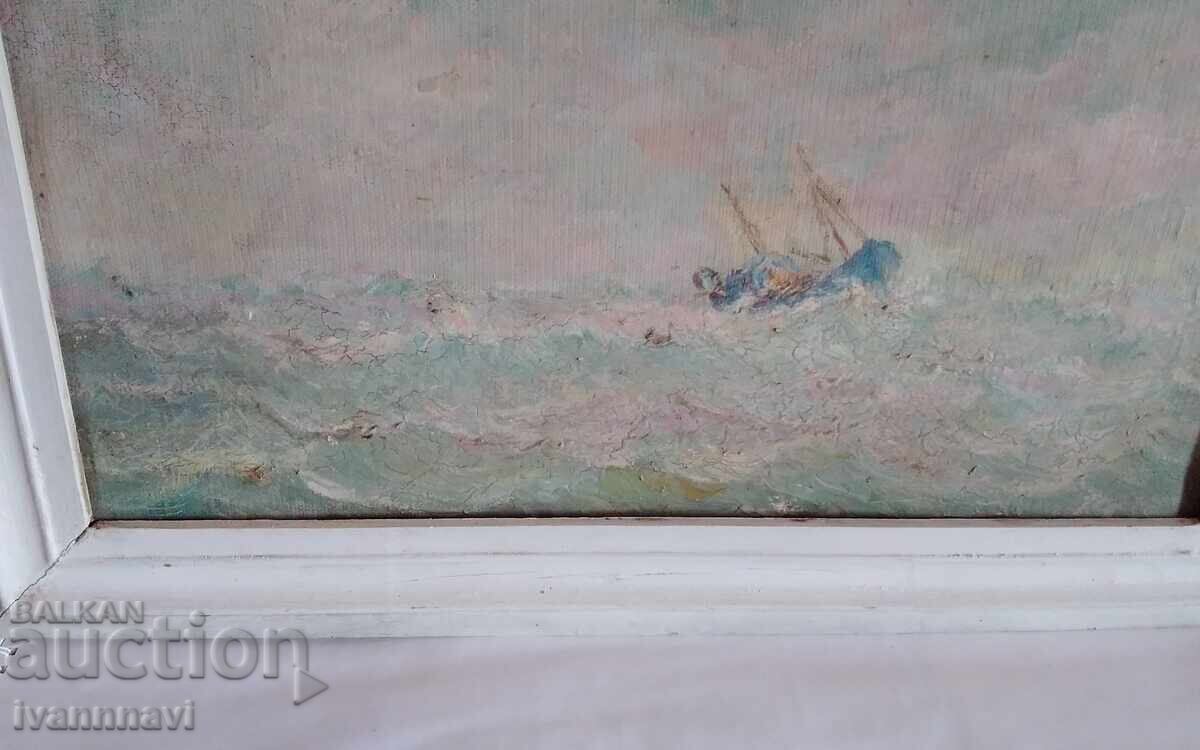 Delivery of Todor Stanilov 1934-2008 old painting oil on canvas