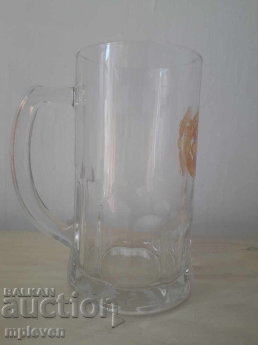 Manchester United Beer Mug with price 3.60 BGN | € 1.84