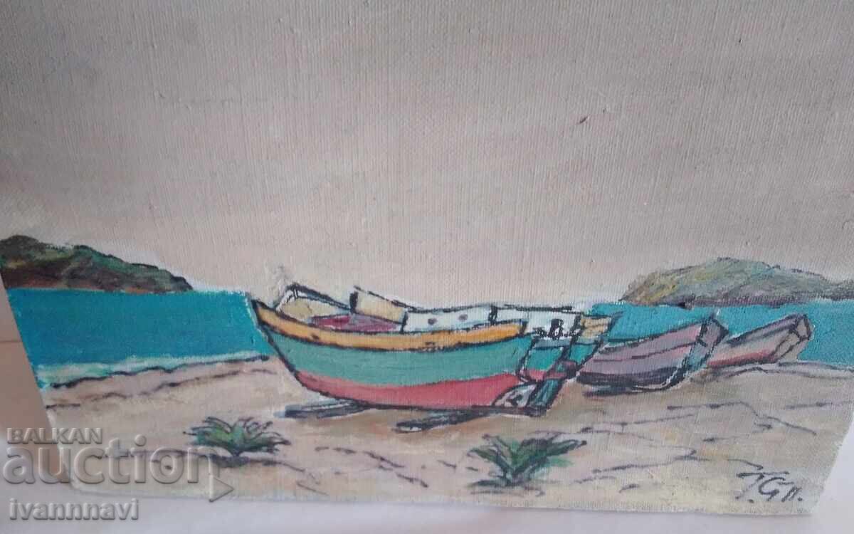 Аукцион Тодор Станилов 1934-2008  стара картина масло подписана