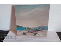 Тодор Станилов 1934-2008  стара картина масло подписана