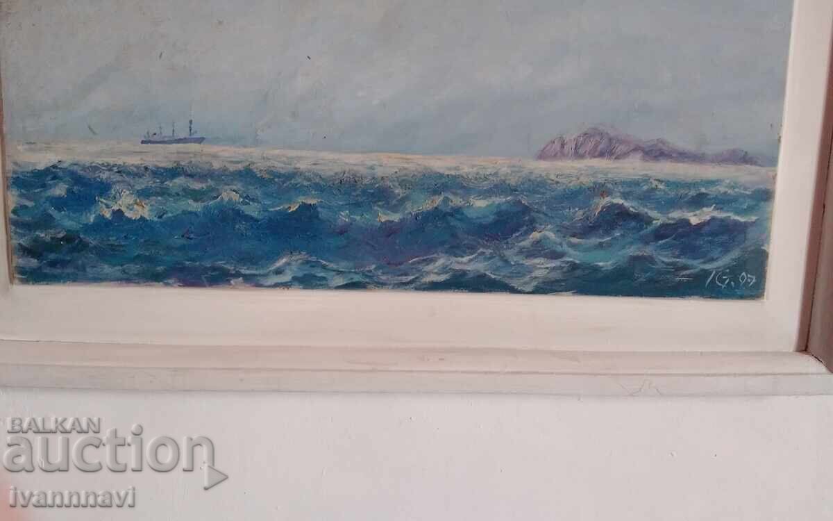 Παράδοση Τόdor Στανίλοβ 1934-2008 παλαιός πίνακας λάδι υπογεγραμμένος